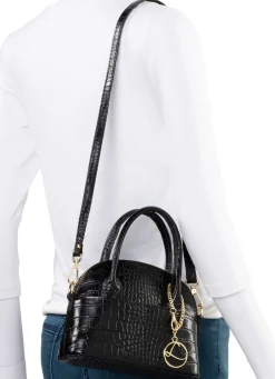 Laurina Mini-Tasche mit Reptilprägung