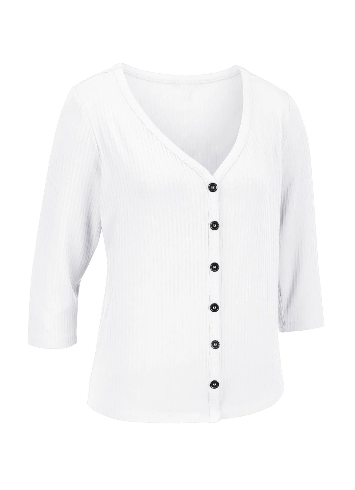 Laurina Shirtjacke mit durchgehender Knopfleiste