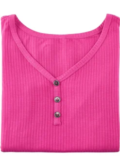 Laurina Trägershirt mit Zierknopfleiste