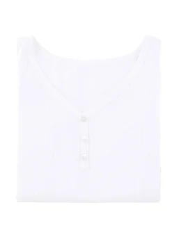 Laurina Trägershirt mit Zierknopfleiste