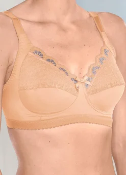 Laurina Zweierpack BH mit farbharmonischer Elastikspitze