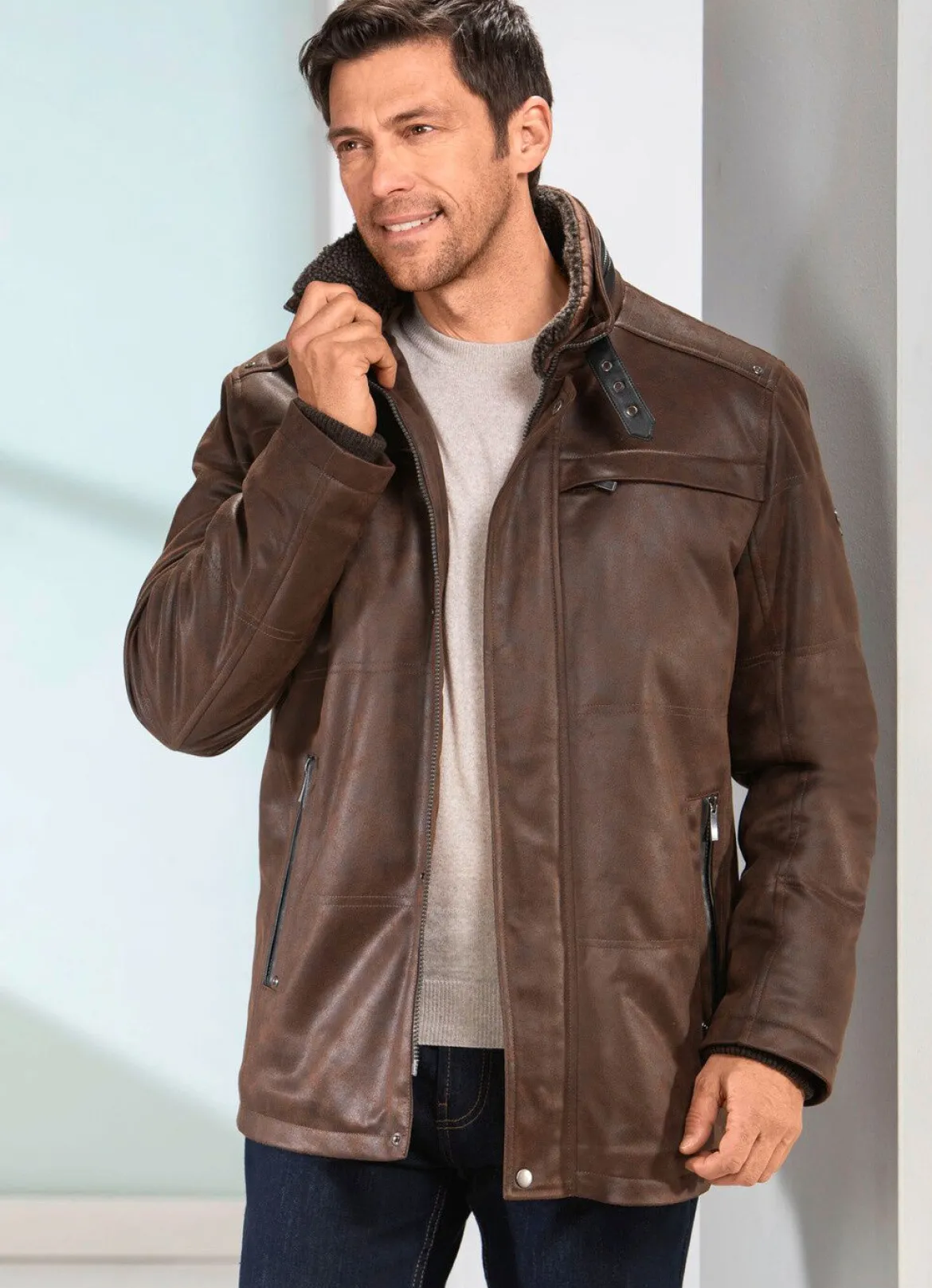 Lederimitatjacke