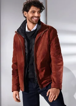 Lederkurzjacke mit Innentaschen