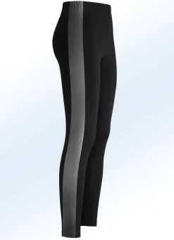 Leggings im interresanten Materialmix