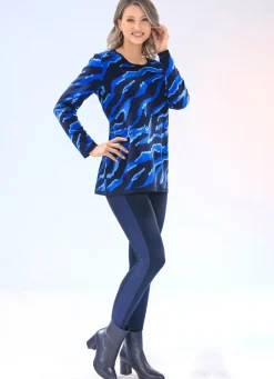 Leggings im interresanten Materialmix