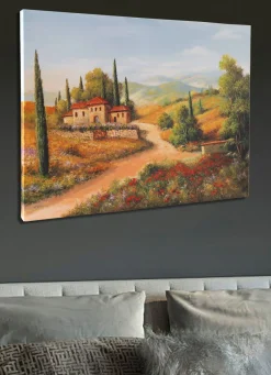 Leinwand Bild „Weg in der Toscana
