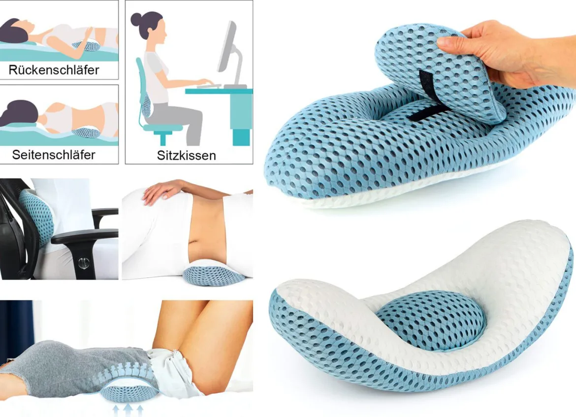 Lendenkissen 5-in-1 mit Wärme- und Massagefunktion