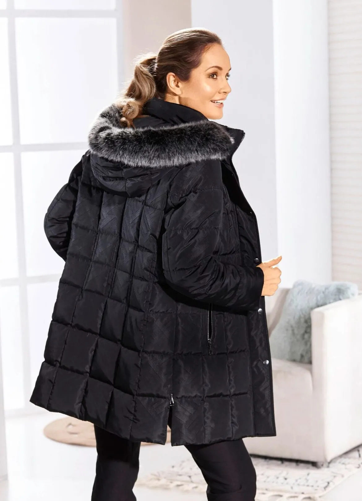 Longjacke mit ansprechendem Dessin