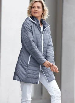 Longjacke mit Minimaldessin
