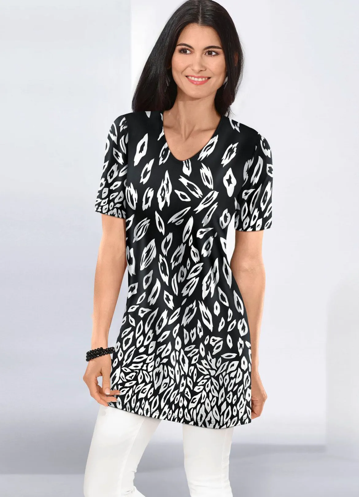 Longshirt in leicht ausgestellter Form
