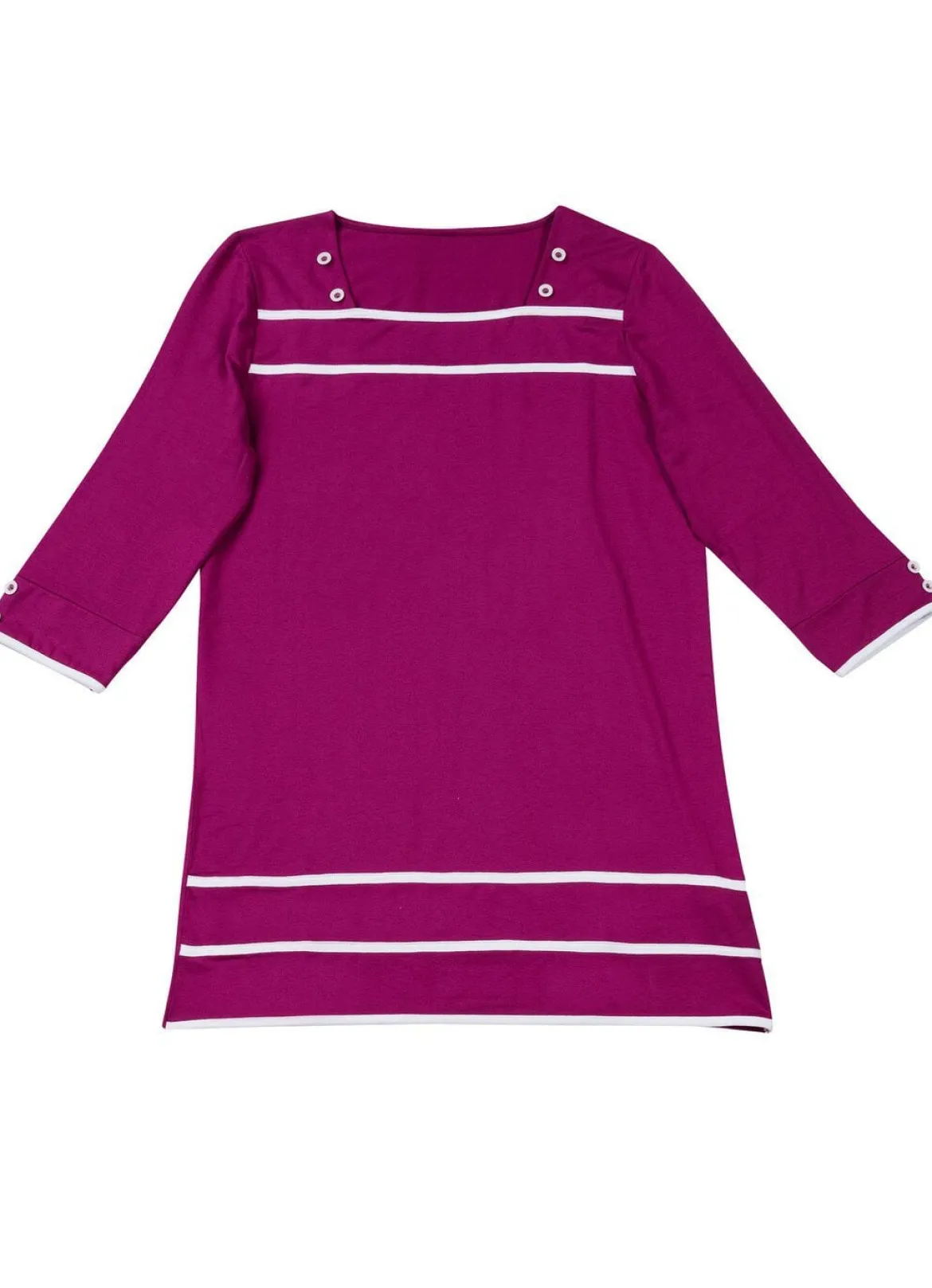 Longshirt mit Karree-Ausschnitt in 3 Farben