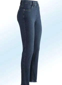 Magic-Jeans mit angesagtem Fransensaum