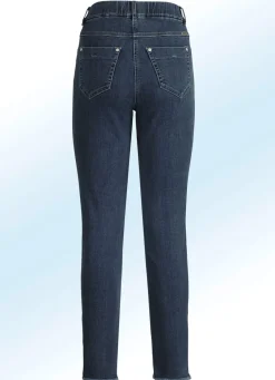 Magic-Jeans mit angesagtem Fransensaum