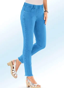 Magic-Jeans mit angesagtem Fransensaum