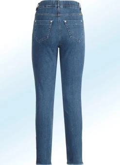 Magic-Jeans mit angesagtem Fransensaum