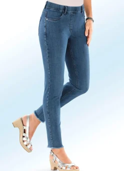 Magic-Jeans mit angesagtem Fransensaum