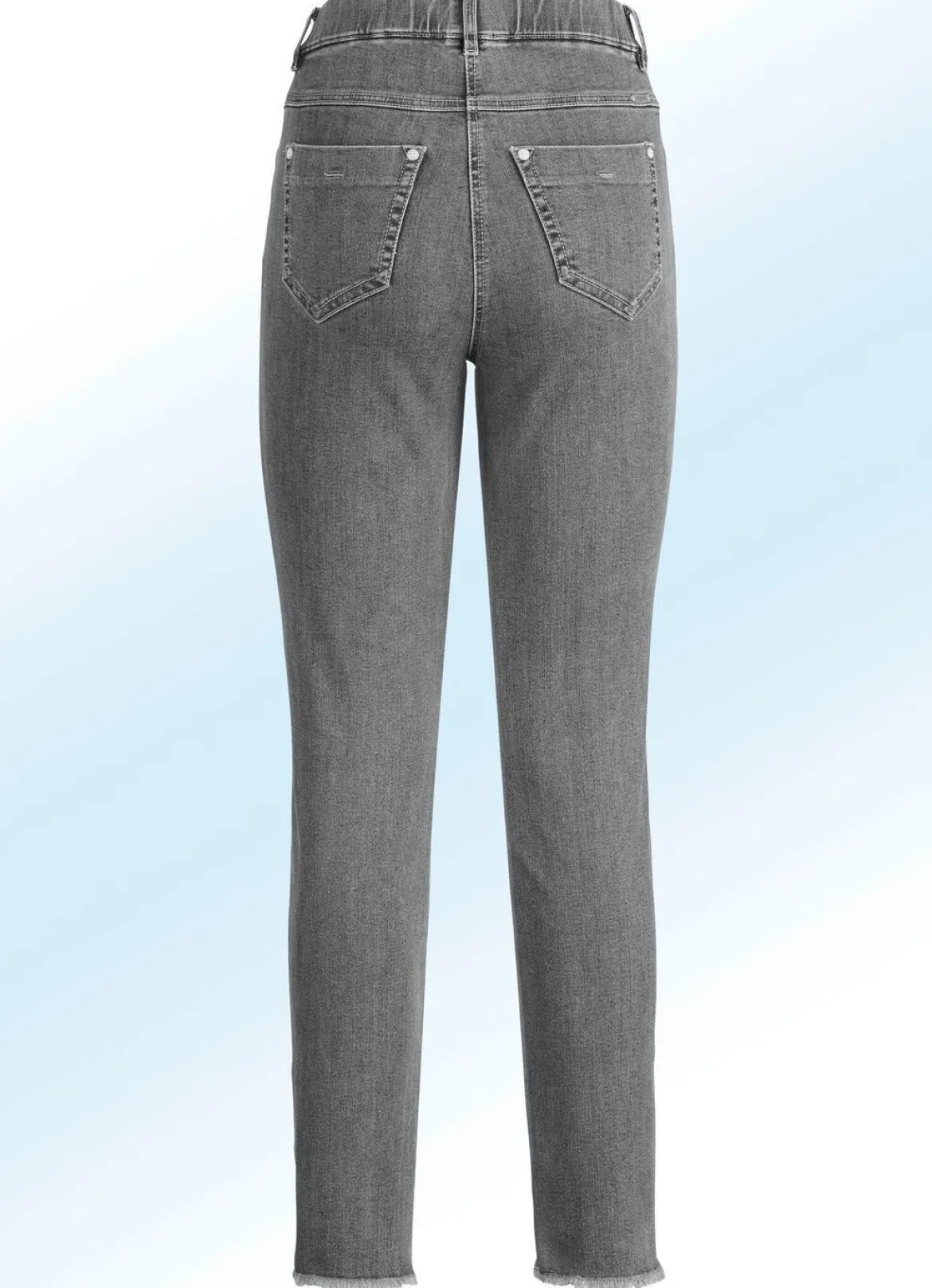 Magic-Jeans mit angesagtem Fransensaum