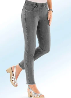 Magic-Jeans mit angesagtem Fransensaum