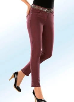 Magic-Jeans mit toller Nietenzier sowie angesagtem Fransensaum