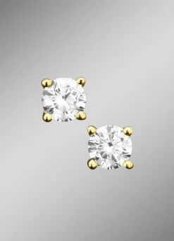 Massive Ohrstecker mit Brillant