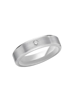 Mattierter Trauring in Silber 925/- fein
