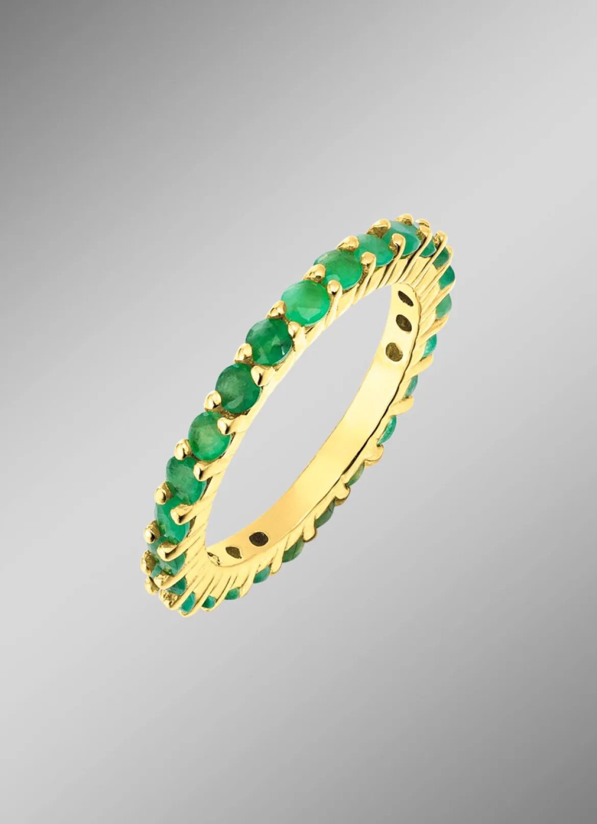 Memoire-Ring mit Smaragd