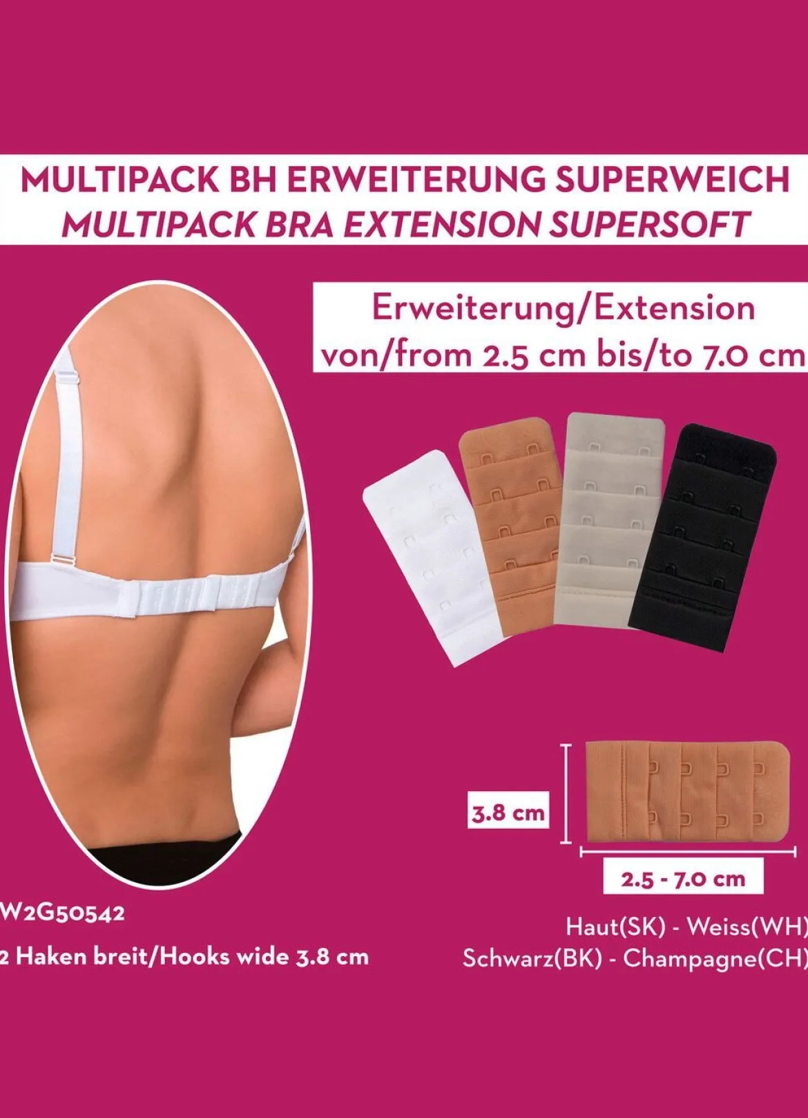 Miss Perfect Wow 2 Go Viererpack BH-Verlängerungen