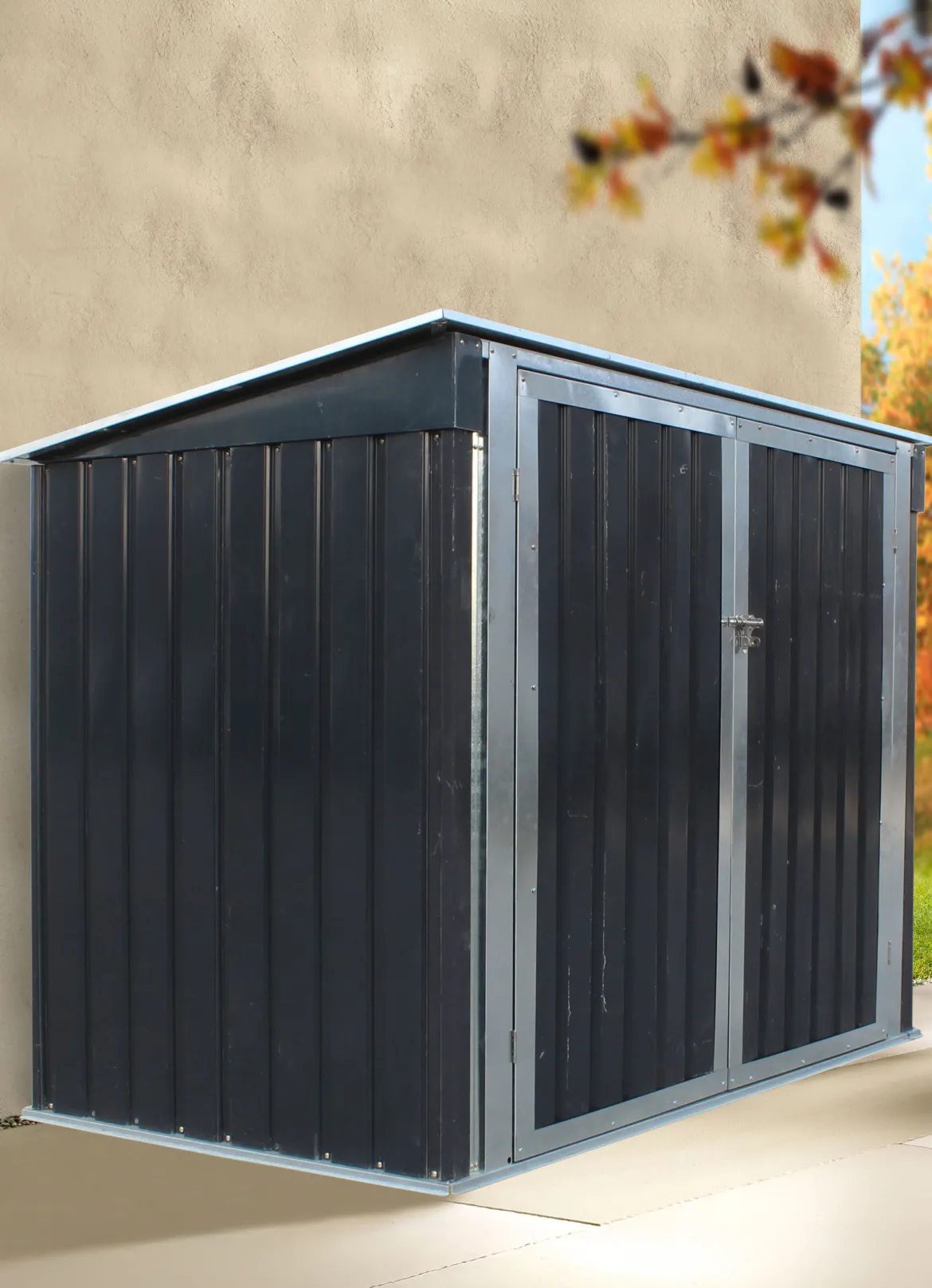 Mülltonnenschrank aus verzinktem Stahl