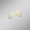 Moderne Ohrstecker in Bicolor mit Zirkonia