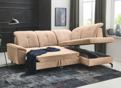 Moderne Polsterecke mit Bettfunktion und Bettkasten