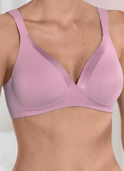 Naturana BH mit Satinblende am Dekolleté