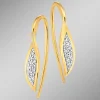 Ohrhaken in Bicolor mit 20 Brillanten