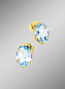 Ohrstecker mit Blautopas