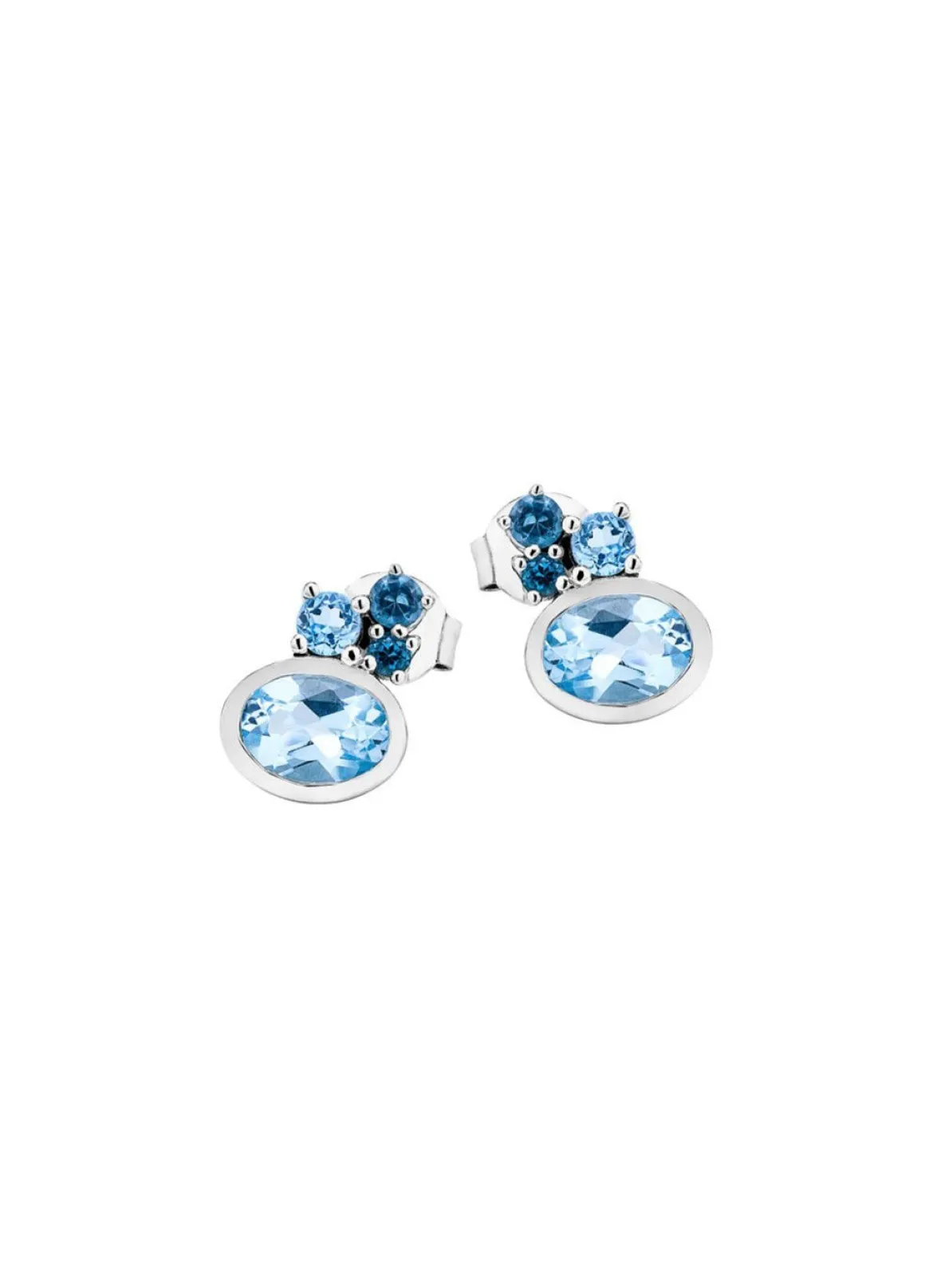 Ohrstecker mit Blautopas (beh.)