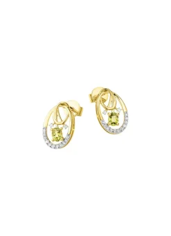 Ohrstecker mit Brillanten und Peridot