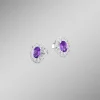 Ohrstecker mit echt Amethyst und synth. Zirkonia