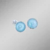 Ohrstecker mit echt Milky-Aquamarin