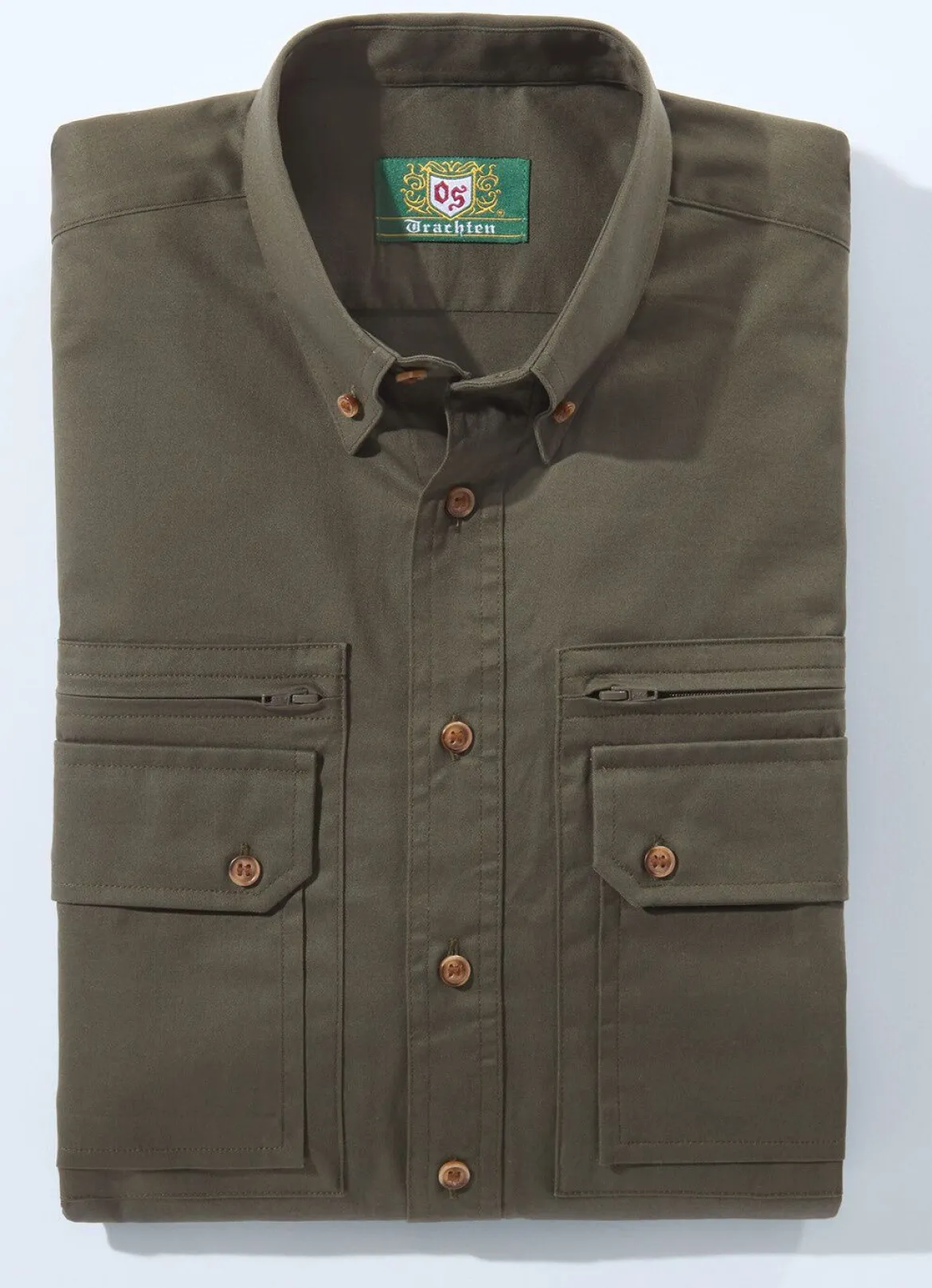 "OS-Trachten"-Hemd mit Button-Down-Kragen in 3 Farben