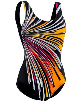 Pacific Fashion Badeanzug mit platziertem Druckdessin und Halbkorsage