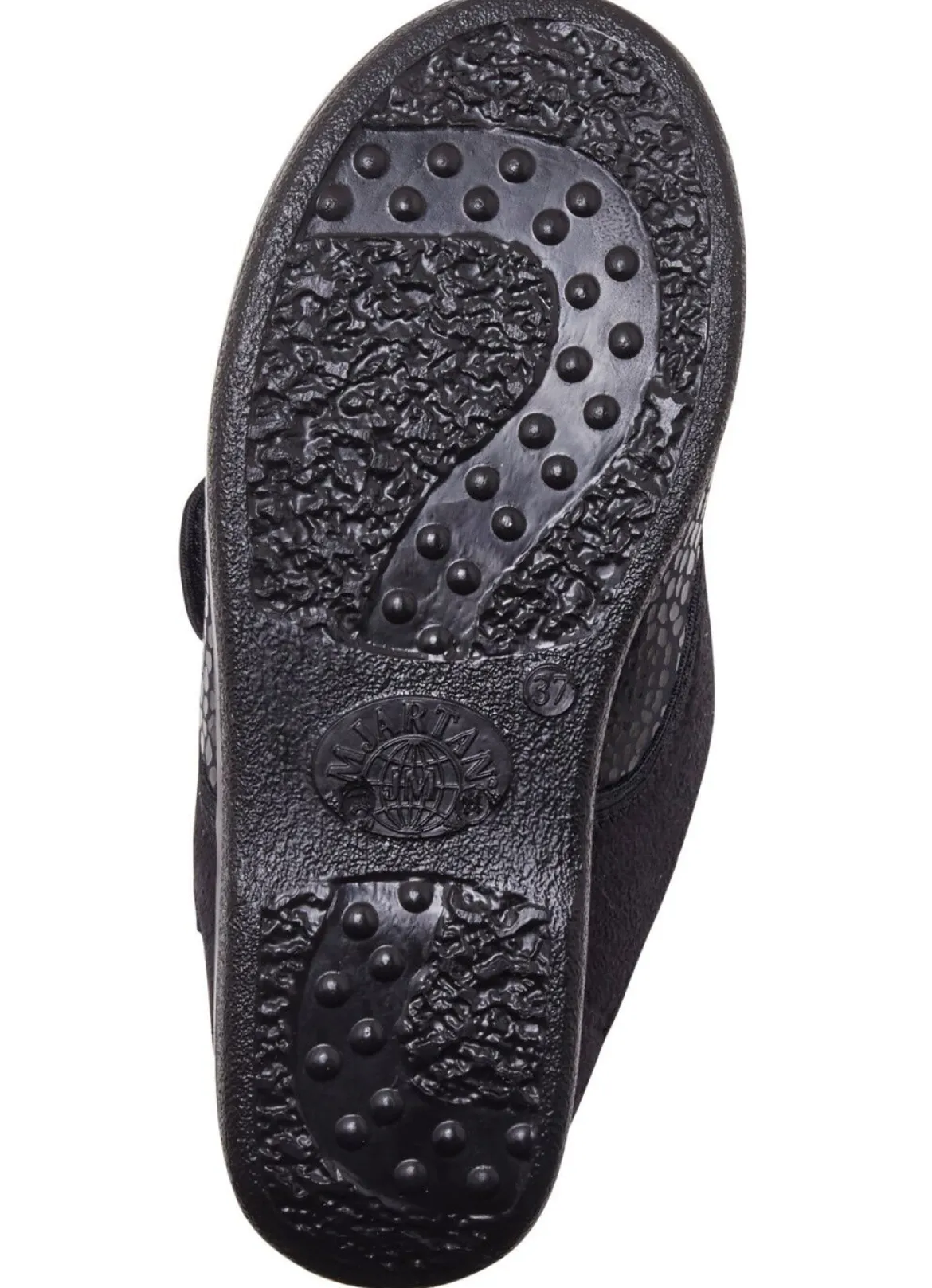Pantoffel aus Elastik und Veloursmaterial
