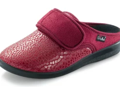 Pantoffel aus Elastik und Veloursmaterial