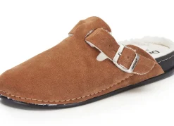 Pantoffel aus weichem Veloursleder