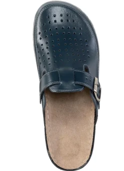 Pantolette aus Nappaleder mit luftiger Perforation