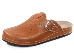 Pantolette aus Nappaleder mit luftiger Perforation