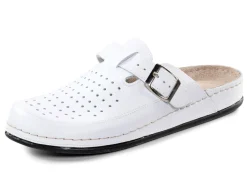 Pantolette aus Nappaleder mit luftiger Perforation