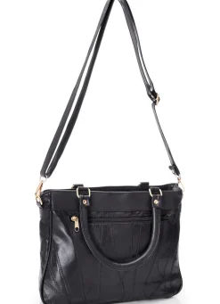 Patchwork-Tasche mit abnehmbarem Umhängeriemen