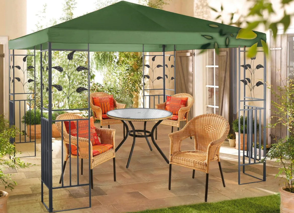 Pavillon Lukas mit pulverbeschichtetem Stahlgestell