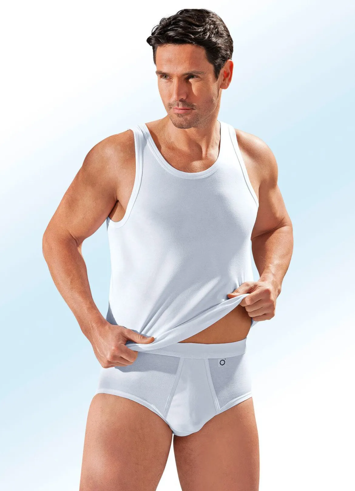 Pfeilring Dreierpack Slips aus Feinjersey, weiß