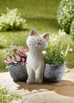 Pflanztopf Katze aus Polyresin