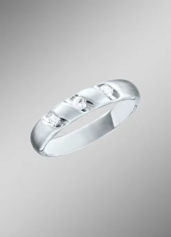 Platin Damenring mit 3 lupenreinen Brillanten